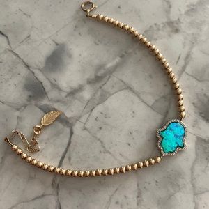 Hazel hamsa and crystal bracelet